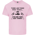 Three Fish Sizes Funny Fishing Fisherman Kids T-Shirt Childrens Light Pink