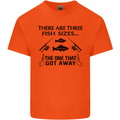 Three Fish Sizes Funny Fishing Fisherman Kids T-Shirt Childrens Orange