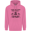 Three Fish Sizes Funny Fishing Fisherman Mens 80% Cotton Hoodie Azelea