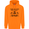 Three Fish Sizes Funny Fishing Fisherman Mens 80% Cotton Hoodie Orange