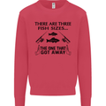 Three Fish Sizes Funny Fishing Fisherman Mens Sweatshirt Jumper Heliconia