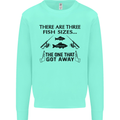 Three Fish Sizes Funny Fishing Fisherman Mens Sweatshirt Jumper Peppermint