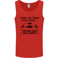Three Fish Sizes Funny Fishing Fisherman Mens Vest Tank Top Red