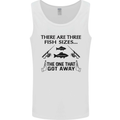 Three Fish Sizes Funny Fishing Fisherman Mens Vest Tank Top White