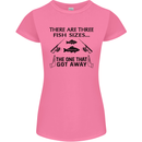 Three Fish Sizes Funny Fishing Fisherman Womens Petite Cut T-Shirt Azalea