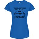 Three Fish Sizes Funny Fishing Fisherman Womens Petite Cut T-Shirt Royal Blue
