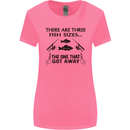 Three Fish Sizes Funny Fishing Fisherman Womens Wider Cut T-Shirt Azalea
