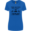Three Fish Sizes Funny Fishing Fisherman Womens Wider Cut T-Shirt Royal Blue