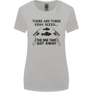 Three Fish Sizes Funny Fishing Fisherman Womens Wider Cut T-Shirt Sports Grey