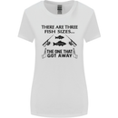 Three Fish Sizes Funny Fishing Fisherman Womens Wider Cut T-Shirt White