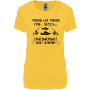 Three Fish Sizes Funny Fishing Fisherman Womens Wider Cut T-Shirt Yellow