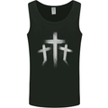 Three Gothic Crosses Grunge Mens Vest Tank Top Black