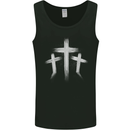 Three Gothic Crosses Grunge Mens Vest Tank Top Black