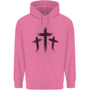Three Grunge Crosses Gothic Childrens Kids Hoodie Azalea