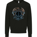 Three Headed Dragon Fantasy SCI-FI Kids Sweatshirt Jumper Black