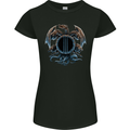 Three Headed Dragon Fantasy SCI-FI Womens Petite Cut T-Shirt Black