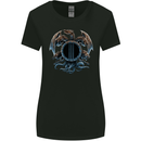 Three Headed Dragon Fantasy SCI-FI Womens Wider Cut T-Shirt Black