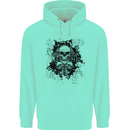 Three Skulls Demon Biker Gothic Tattoo Childrens Kids Hoodie Peppermint