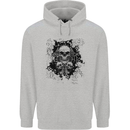 Three Skulls Demon Biker Gothic Tattoo Childrens Kids Hoodie Sports Grey