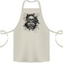 Three Skulls Demon Biker Gothic Tattoo Cotton Apron 100% Organic Natural