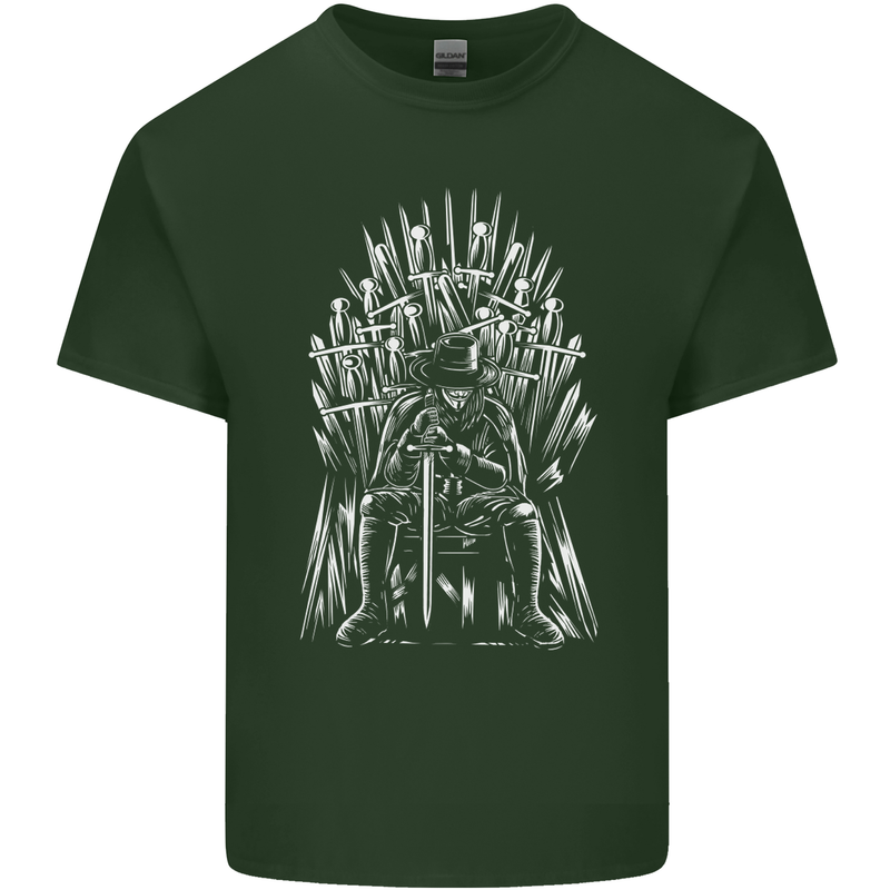 Thrones of Vendetta Funny Parody Mens Cotton T-Shirt Tee Top Forest Green