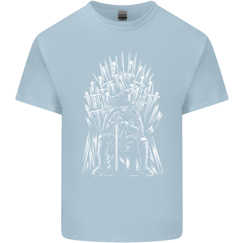 Thrones of Vendetta Funny Parody Mens Cotton T-Shirt Tee Top Light Blue
