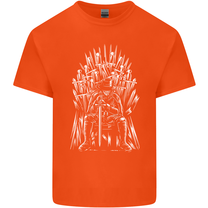 Thrones of Vendetta Funny Parody Mens Cotton T-Shirt Tee Top Orange