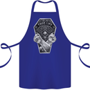 Thug Life Skulls Cotton Apron 100% Organic Royal Blue