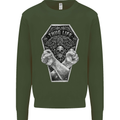 Thug Life Skulls Kids Sweatshirt Jumper Forest Green