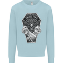 Thug Life Skulls Kids Sweatshirt Jumper Light Blue