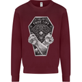 Thug Life Skulls Kids Sweatshirt Jumper Maroon