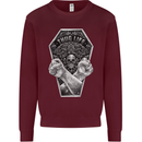 Thug Life Skulls Kids Sweatshirt Jumper Maroon