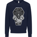 Thug Life Skulls Kids Sweatshirt Jumper Navy Blue