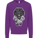 Thug Life Skulls Kids Sweatshirt Jumper Purple