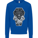 Thug Life Skulls Kids Sweatshirt Jumper Royal Blue