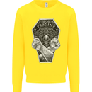 Thug Life Skulls Kids Sweatshirt Jumper Yellow