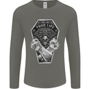 Thug Life Skulls Mens Long Sleeve T-Shirt Charcoal