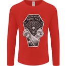 Thug Life Skulls Mens Long Sleeve T-Shirt Red