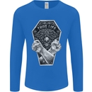Thug Life Skulls Mens Long Sleeve T-Shirt Royal Blue