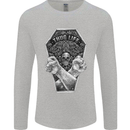 Thug Life Skulls Mens Long Sleeve T-Shirt Sports Grey
