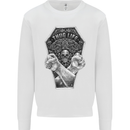 Thug Life Skulls Mens Sweatshirt Jumper White
