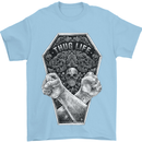 Thug Life Skulls Mens T-Shirt Cotton Gildan Light Blue