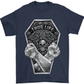 Thug Life Skulls Mens T-Shirt Cotton Gildan Navy Blue