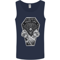 Thug Life Skulls Mens Vest Tank Top Navy Blue