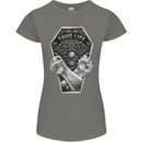 Thug Life Skulls Womens Petite Cut T-Shirt Charcoal