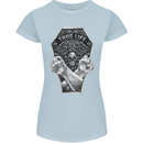 Thug Life Skulls Womens Petite Cut T-Shirt Light Blue