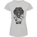 Thug Life Skulls Womens Petite Cut T-Shirt Sports Grey