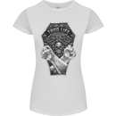 Thug Life Skulls Womens Petite Cut T-Shirt White