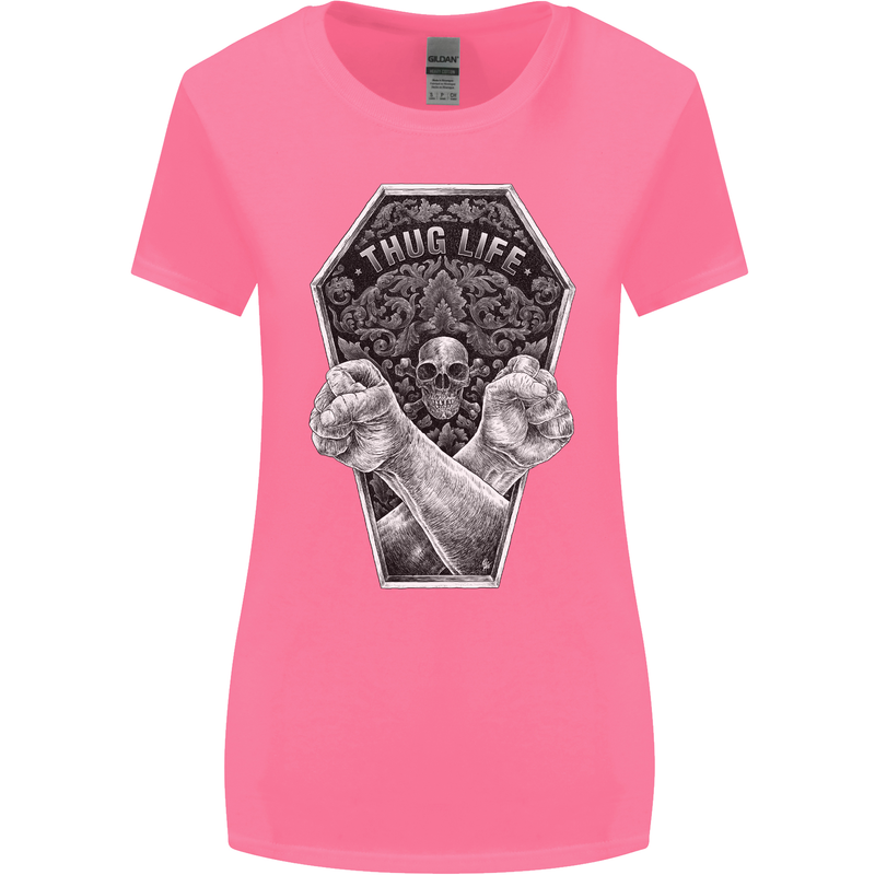 Thug Life Skulls Womens Wider Cut T-Shirt Azalea
