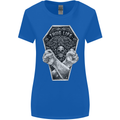 Thug Life Skulls Womens Wider Cut T-Shirt Royal Blue
